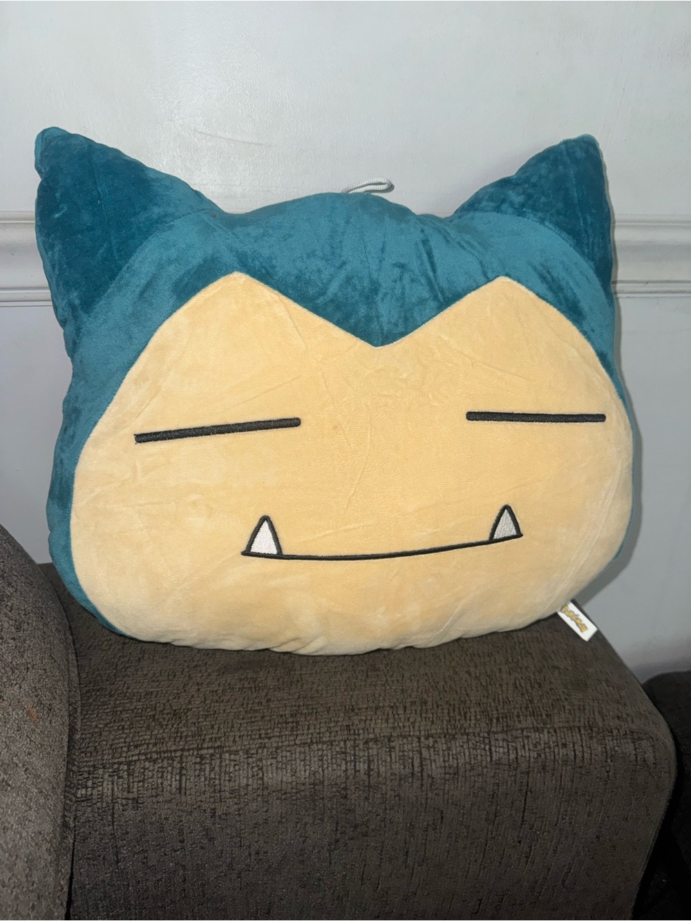 Snorlax Plush Pillow - Teal and Cream Pokémon